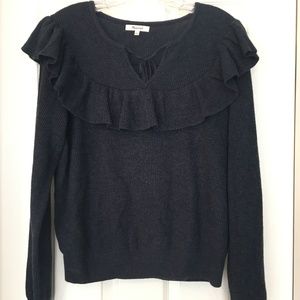 Madewell Tie-Front Pullover Knit Sweater - Sz LRG